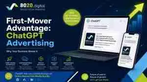 First-mover advantage 8020 Digital launches Chat GPT advertising as part of an omni-channel advertising bundle.